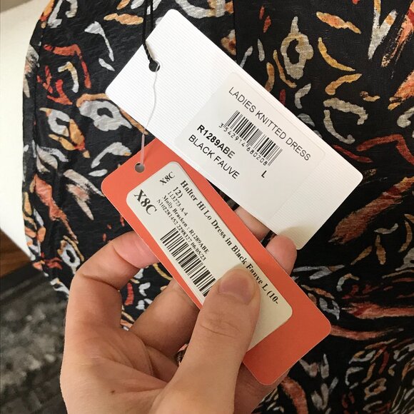 'Molly Bracken' Halter Black Fauve Dress - Size Large - Picture 6 of 7